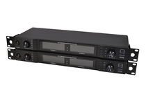 4 Way Wireless Microphone Set with Belt packs and Headsets Racked Ready to Use